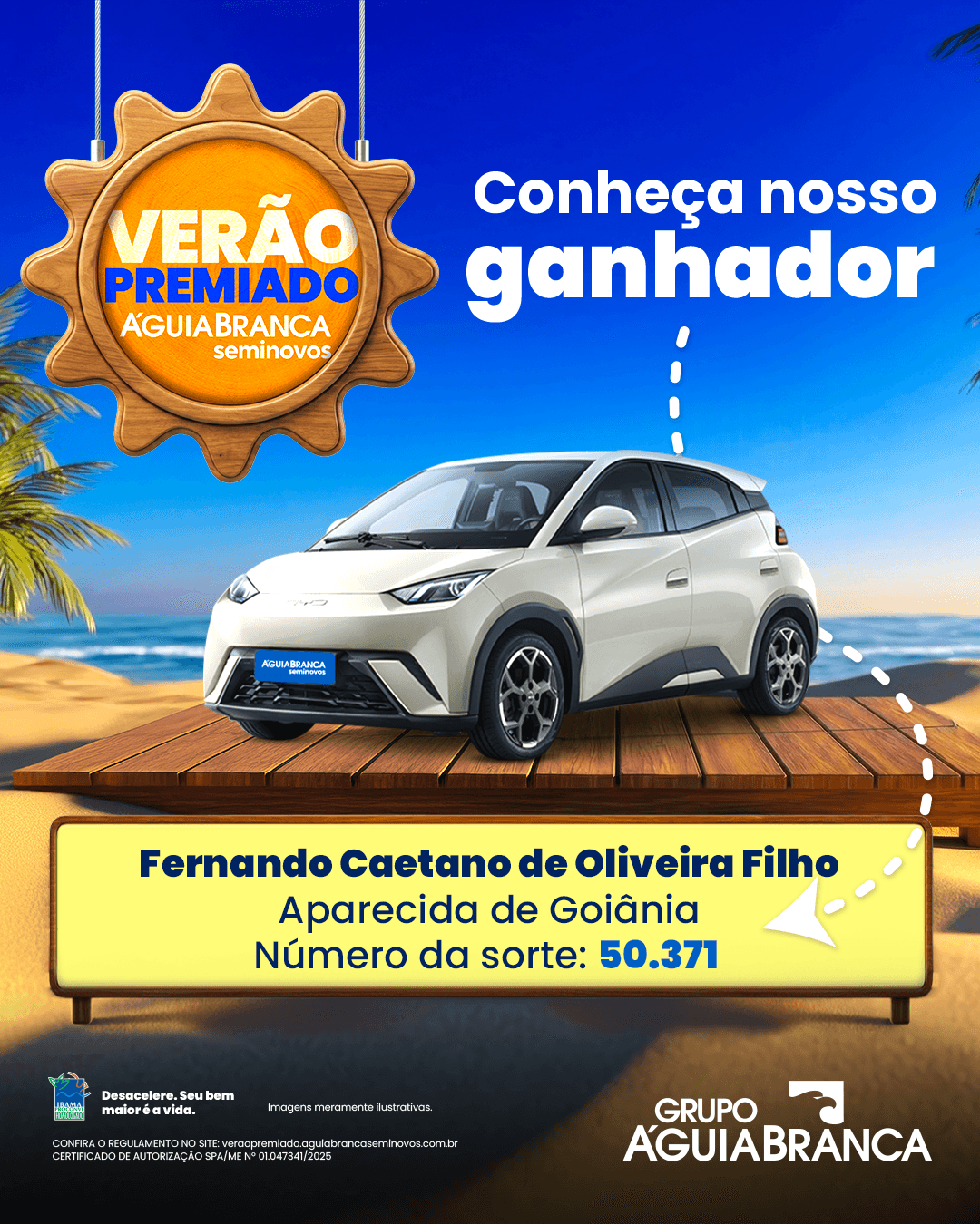 Banner Promocional de Carros Seminovos Águia Branca